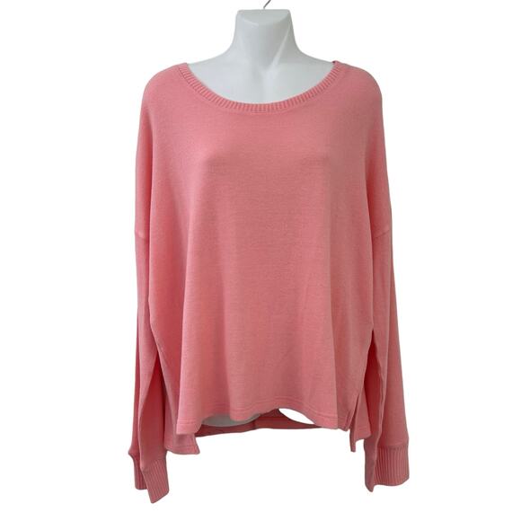 NWT Lounge Life X Soft Serve Cloud Blend Pink Long Sleeve Top Large - Picture 1 of 6